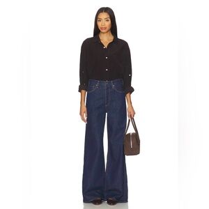 Agolde Dame High Rise Wide Leg Jeans in Foxley